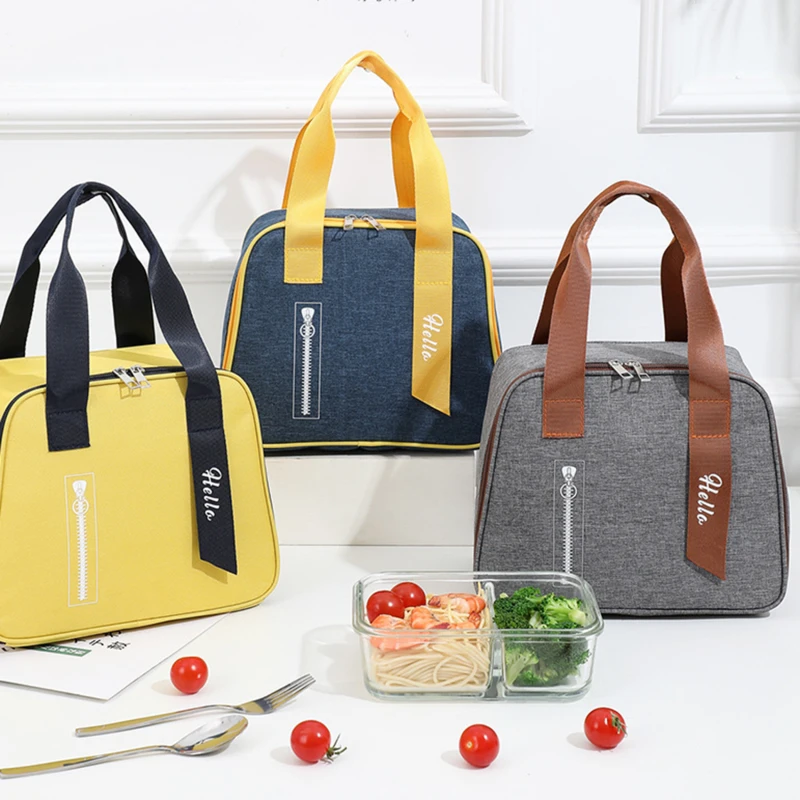 

Waterproof Insulated Lunch Box Bags Women's Kids Thermal Bento Cooler Tote Bags for Outdoor Picnic Foods Storage Container