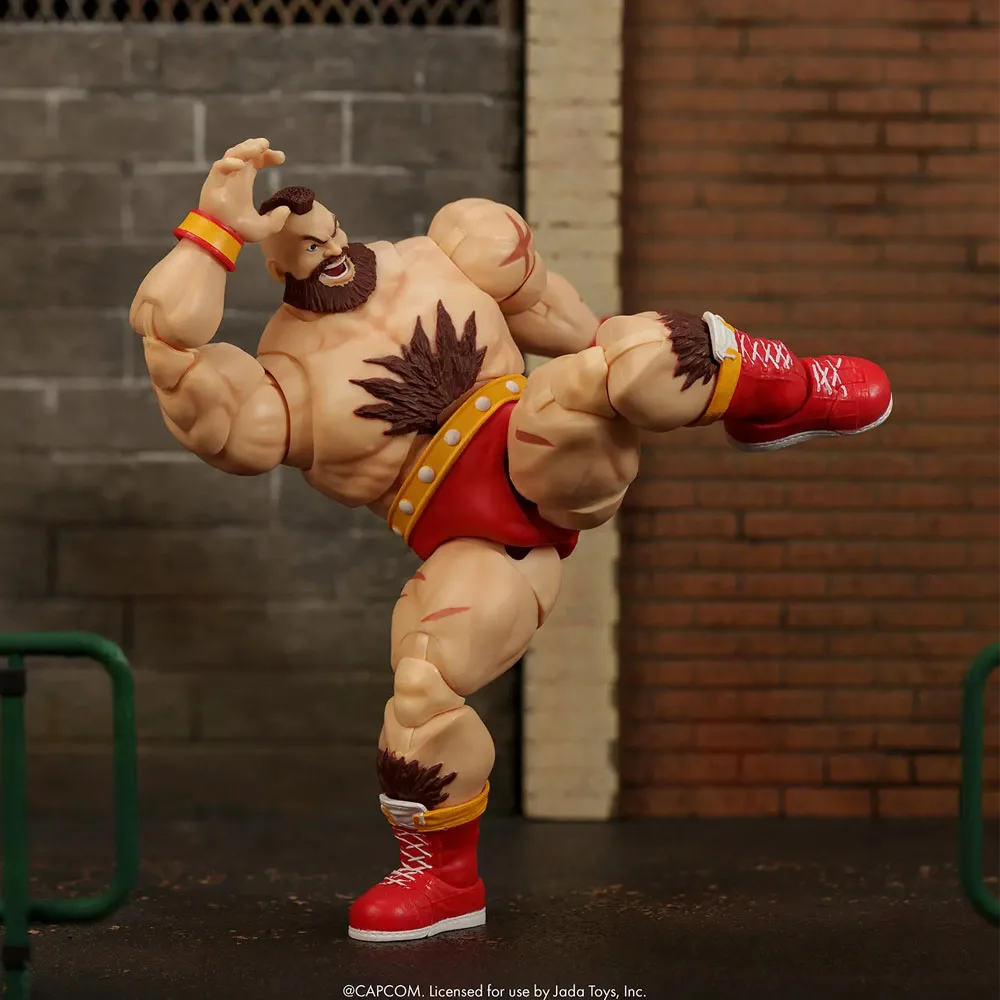 Фото Оригинальная коллекционная фигурка Jada Toys Street Fighter II: Бланка Блю, Т. Хок и Сангирв Зангиэф, масштаб 1/12 №5