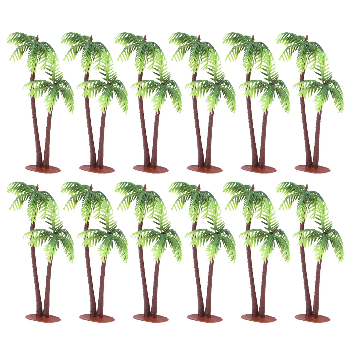 

36 Pcs Layout Props Scenery Coconut Tree Model Mini Trains Landscape Trees Fish Tank Decorations Scale Palm