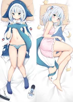 anime dakimakura gawr gura vtuber double sided print life size body pillow cover