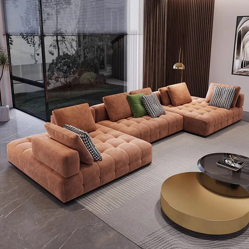 

Luxury Plus Size Modular Sofa Bedrooms Italiano Recliner Long Sleeper Sofa Unique Light Luxury Sofa Inflavel Home Furniture