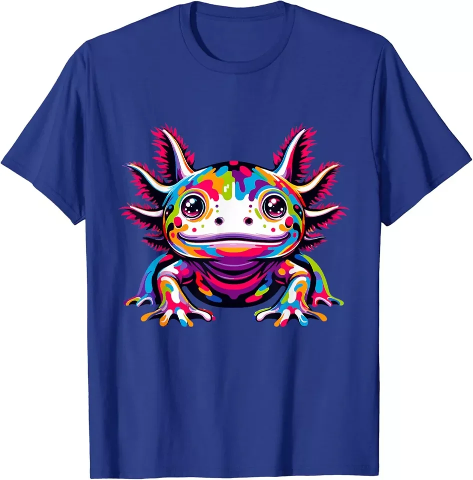Axolotl Rainbow Kawaii Красочная любовь Axolotls herpetology Мужская футболка S-5XL