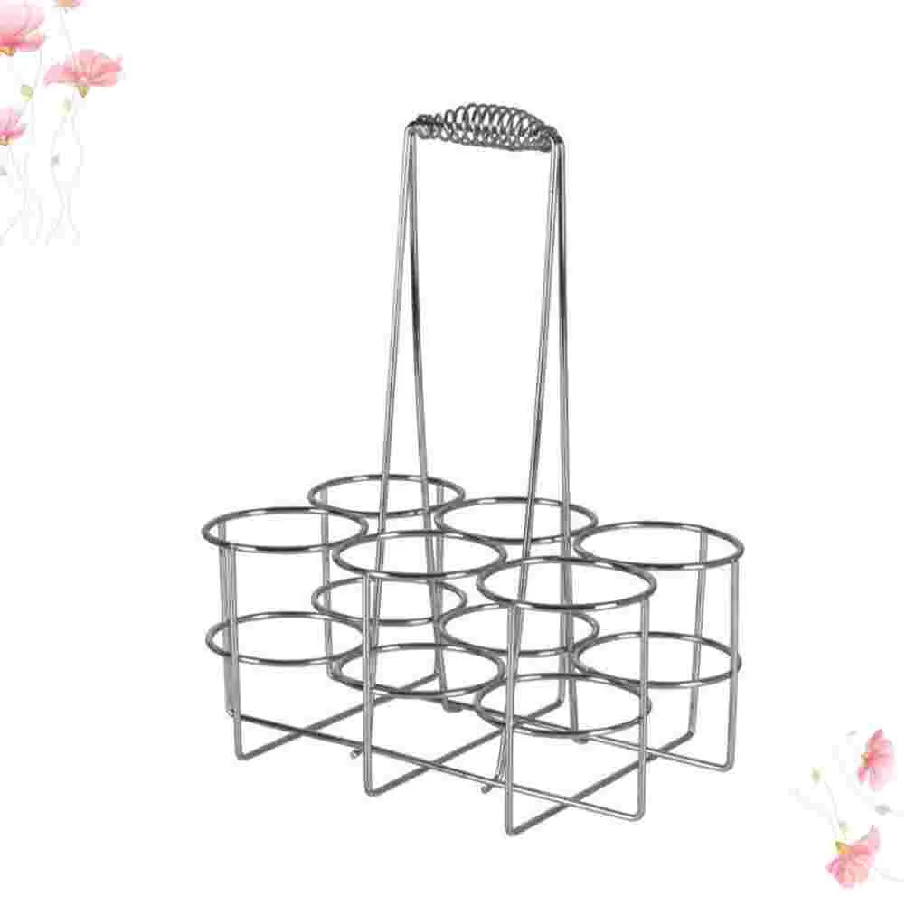 

Bottle Beercarrierholder Can Metal Beverage Rack Basket Drink Water Wire Organizer Storage Cratesodacup Take Out Delivery