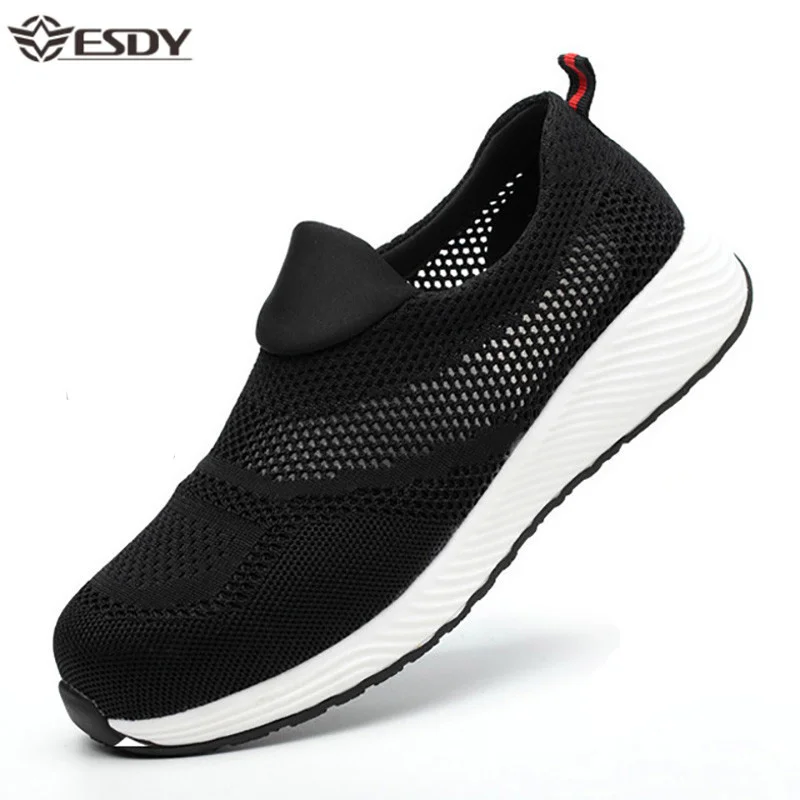 

Summer Breathle Work Safety Shoes Men Women Lightweight Steel Toecap Indestructible Shoes Anti-Smashing Safety Work Boots