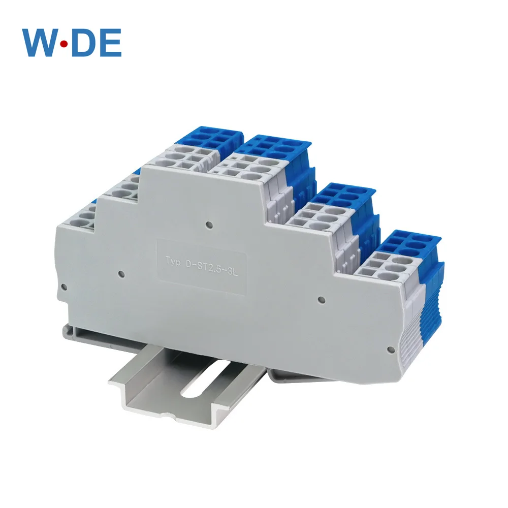 

100Pcs End Cover Plate D-ST2.5-3L For Din Rail Terminal Blocks ST2.5-3L End Caps Plates