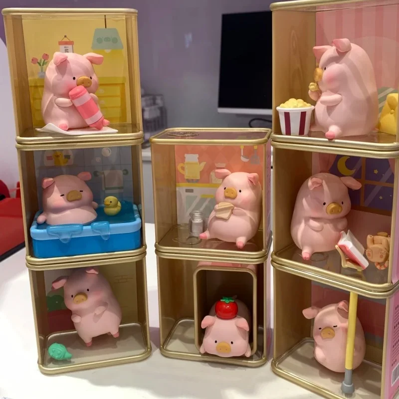 Фото Горячая Lulu The Piggy Cozy Time Series слепая коробка Lulu Piggy аниме фигурка куклы Mystery Box консервированная модель Kawaii игрушки модель подарки для девочек №3