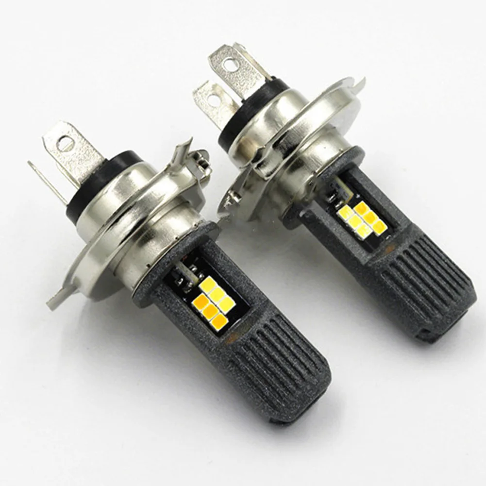 

1pc LED Motorcycle Bulb Replacement 12-80V H4 LED H6 P15D BA20D LED Motorcycle Headlight Bulb White/Yellow Fog Light