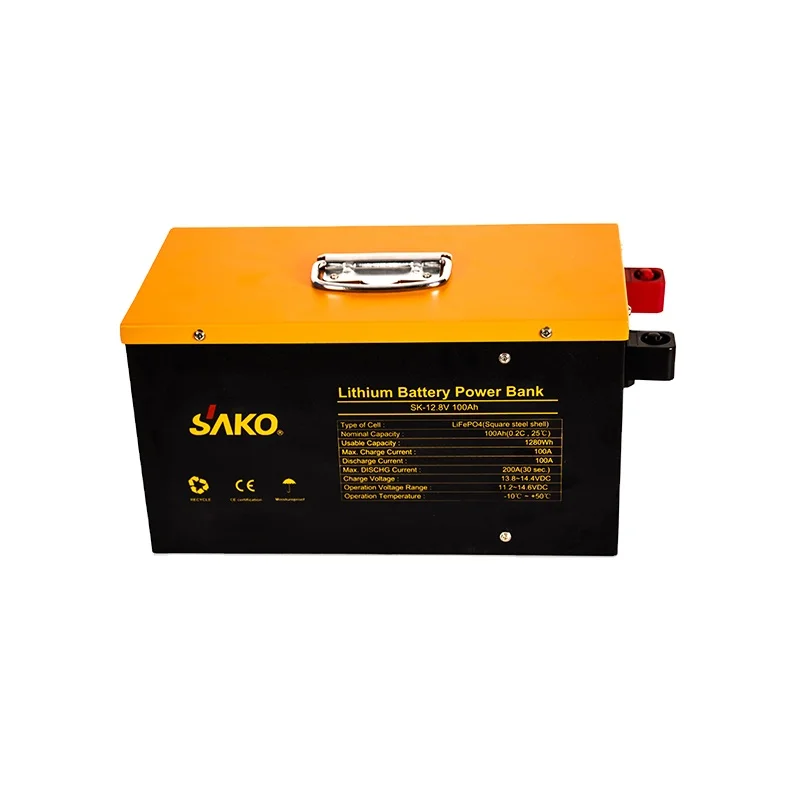 New design SAKO BMS LiFePO4 Battery cells prismatic 12v 100ah Lithium Battery Pack for Home appliances Solar system