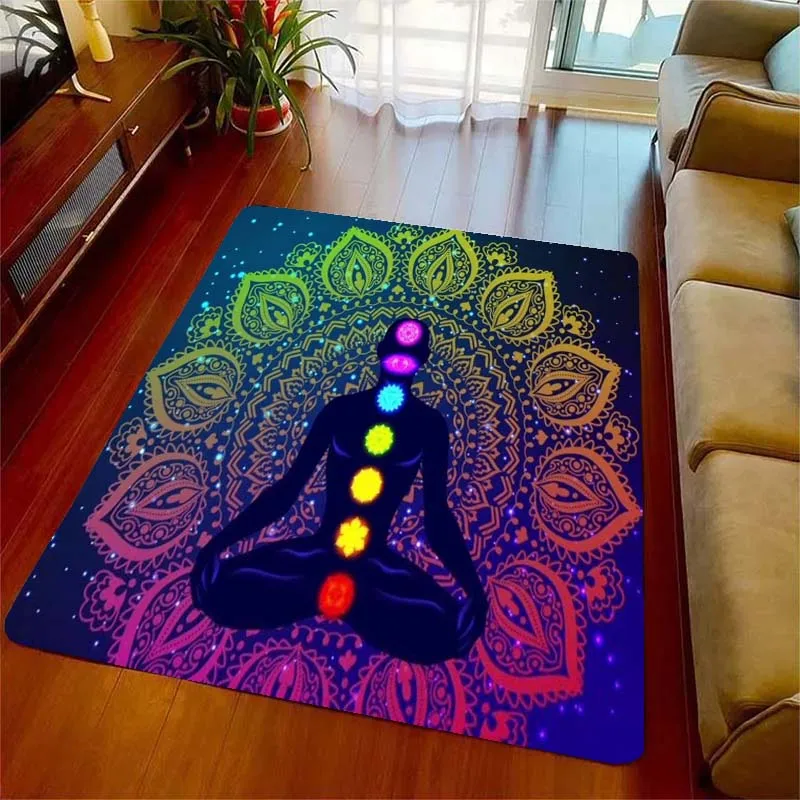 Чакра Йога Радуга 7 индийская Мандала богемные коврики для гостиной спальни