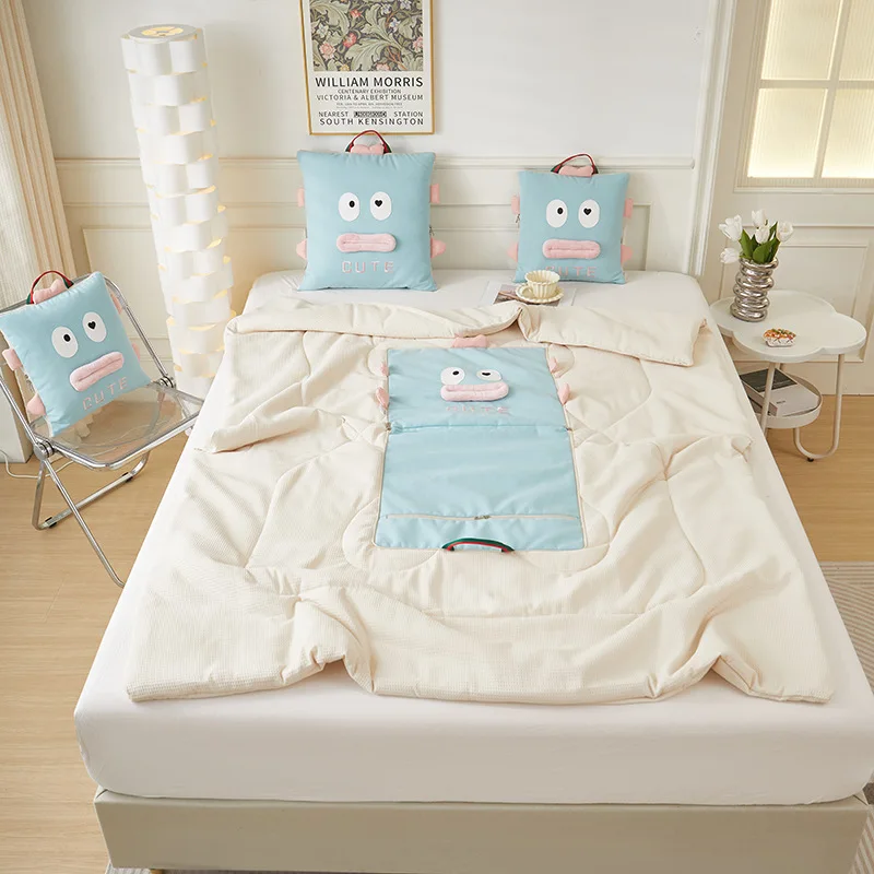 Аниме мультфильм Hangyodon Многофункциональная портативная Подушка и Одеяло одеяло