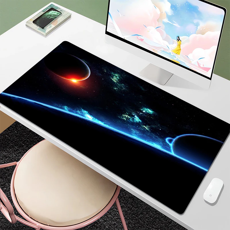 

Planet Cute Mouse Pad Xxl Pc Cabinet Gaming Desk Accessories Office Desktops Computer Offices Mousepad Gamer Laptop Mat Deskpad