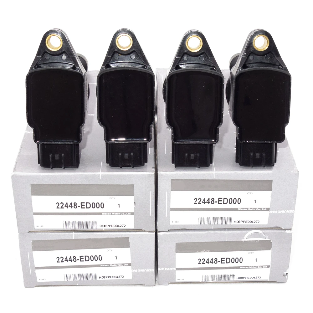 

4pcs Ignition Coil 22448-ED000 22448-JA00C For Nissan Altima Sentra Versa X-Trail NV200 Tiida C11 Infiniti Frontier FX50 M56