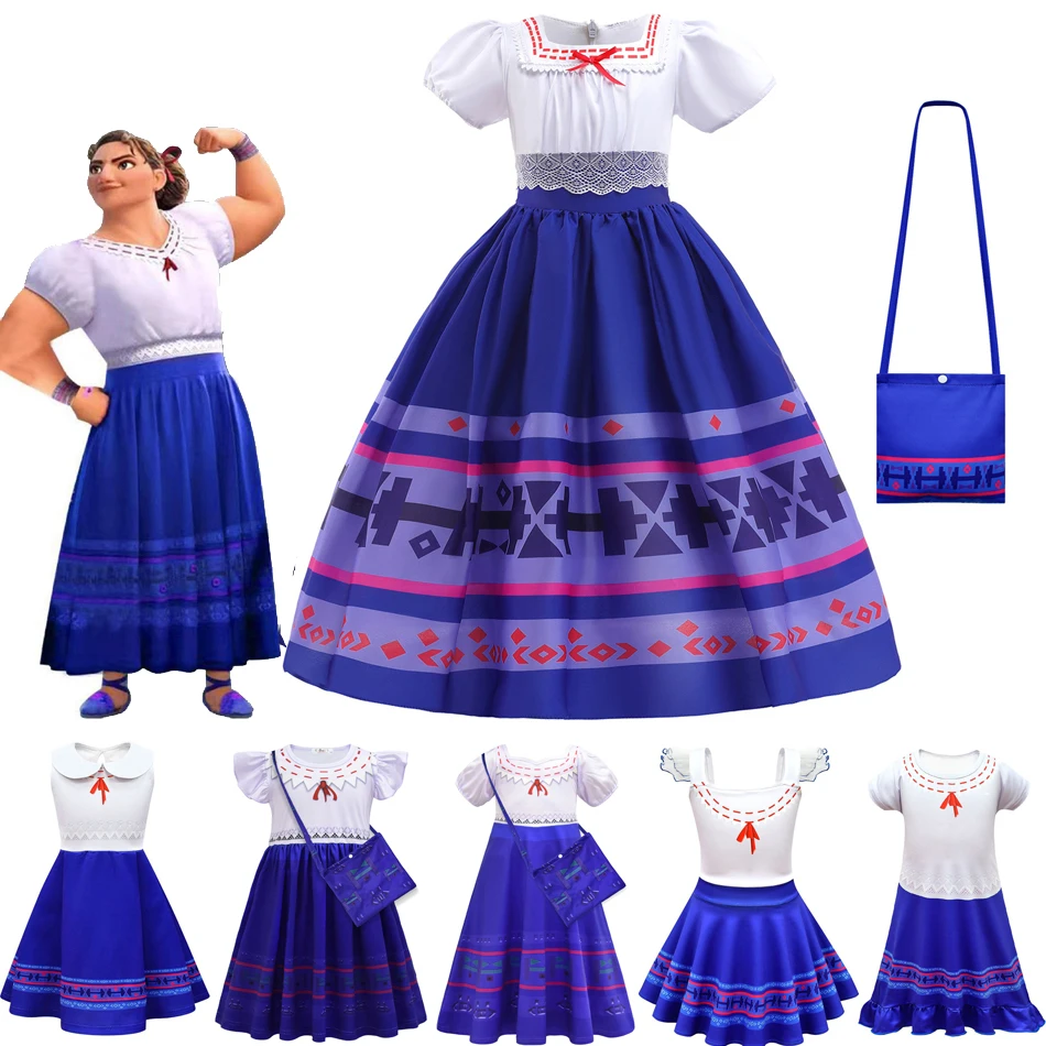 Encanto Charm Luisa Dress for Girls Kids Birthday Princess Party Costumes Luisa Madrigal Cosplay Clothing Halloween 2 10 Y