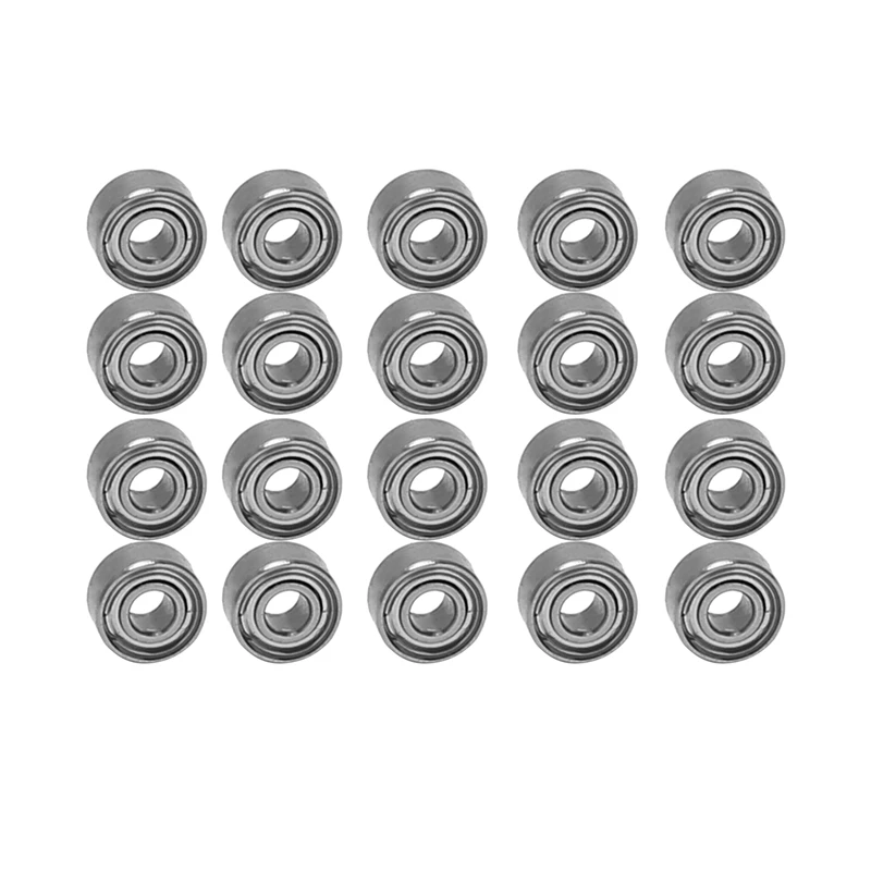 

20Pcs Miniature Sealed Metal Shielded Metric Radial Ball Bearing Model: MR52-ZZ 2X5X2.5Mm
