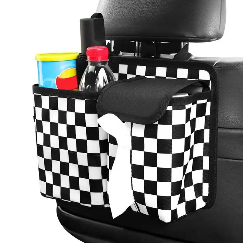

Автомобильная мусорная корзина, многофункциональная автомобильная мусорная корзина с держателем для салфеток, водонепроницаемая автомоб...