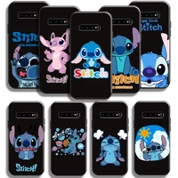 cartoon cute lilo stitch phone case for samsung galaxy s10 5g s10e s10 lite s10 s9 s8 plus funda soft black back silicone cover