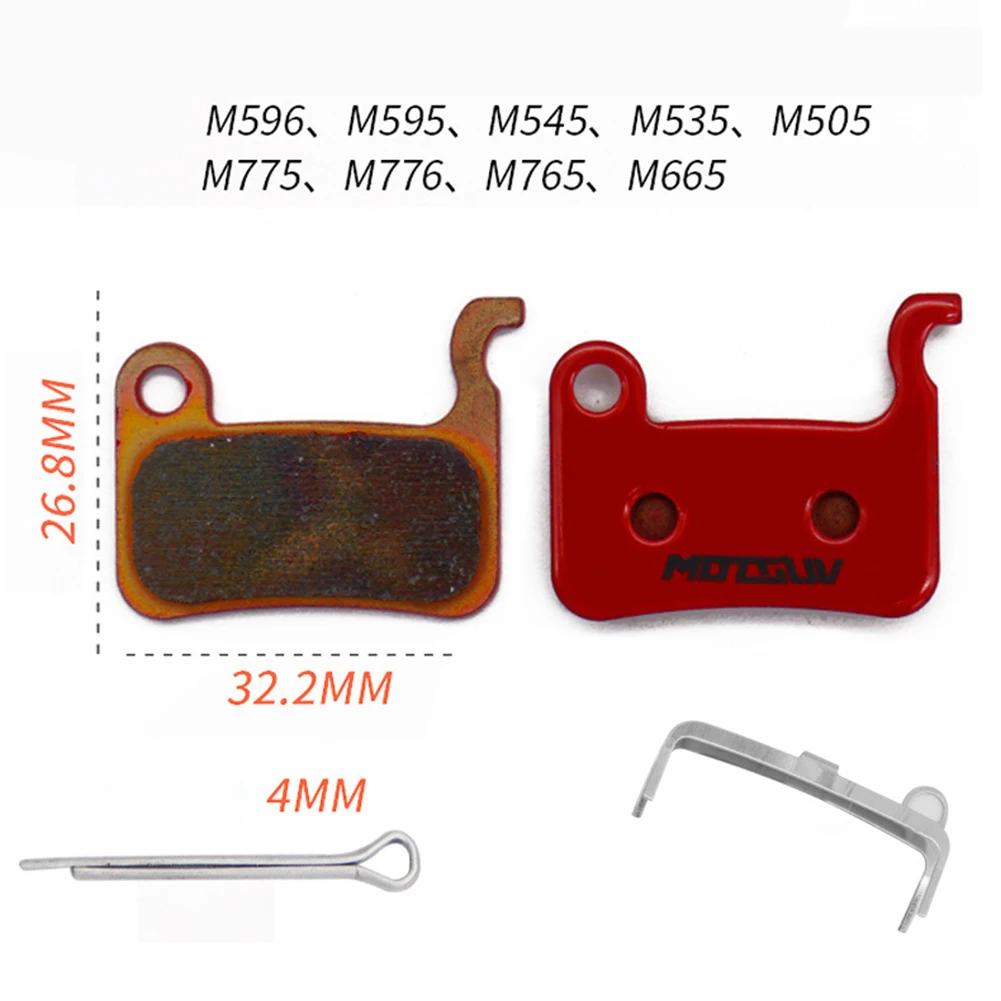 

1 Pair Bike Disc Brake Pads Bicycle Disc Brake Replacement Pads For-Shimano SLX Saint XT XTR M665 M595 Cycling Parts Accessories