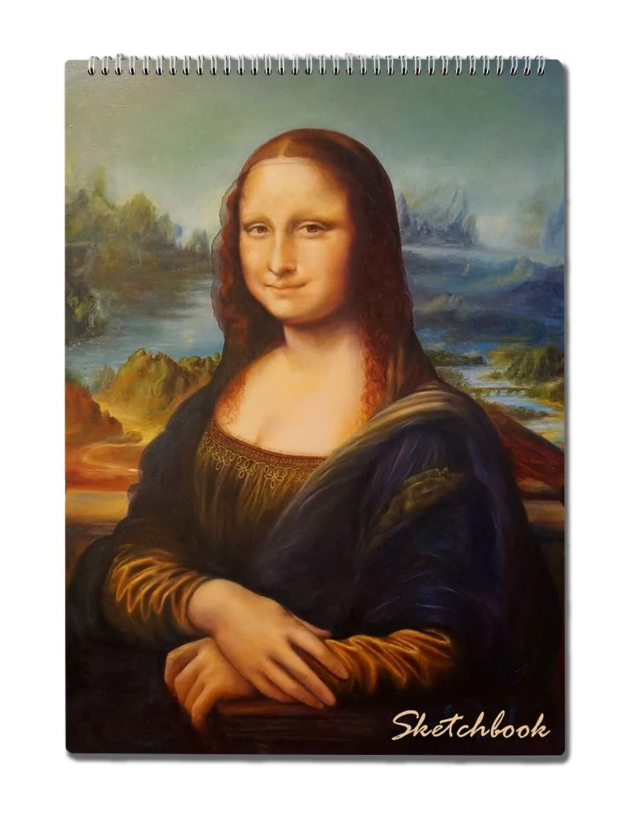 Скетчбук А3 50 листов Блокнот для рисования Мона Лиза (Леонардо Да винчи Mona Lisa