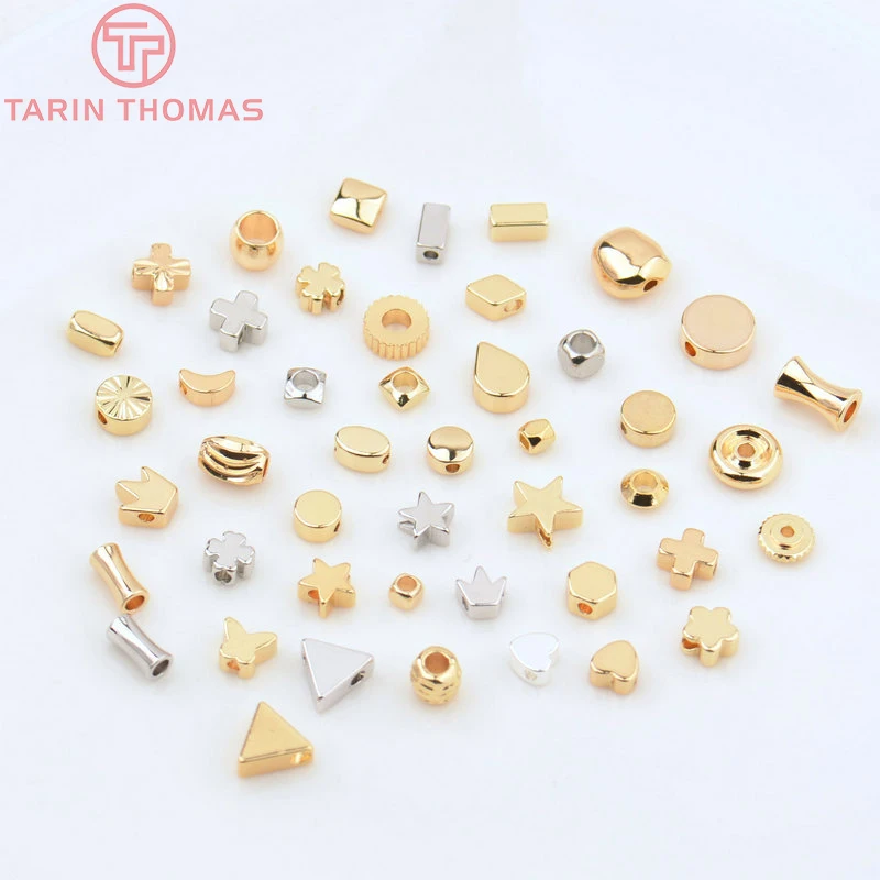 Бусины металлические 20 шт. серебристый / золотой дизайн в ассортименте |