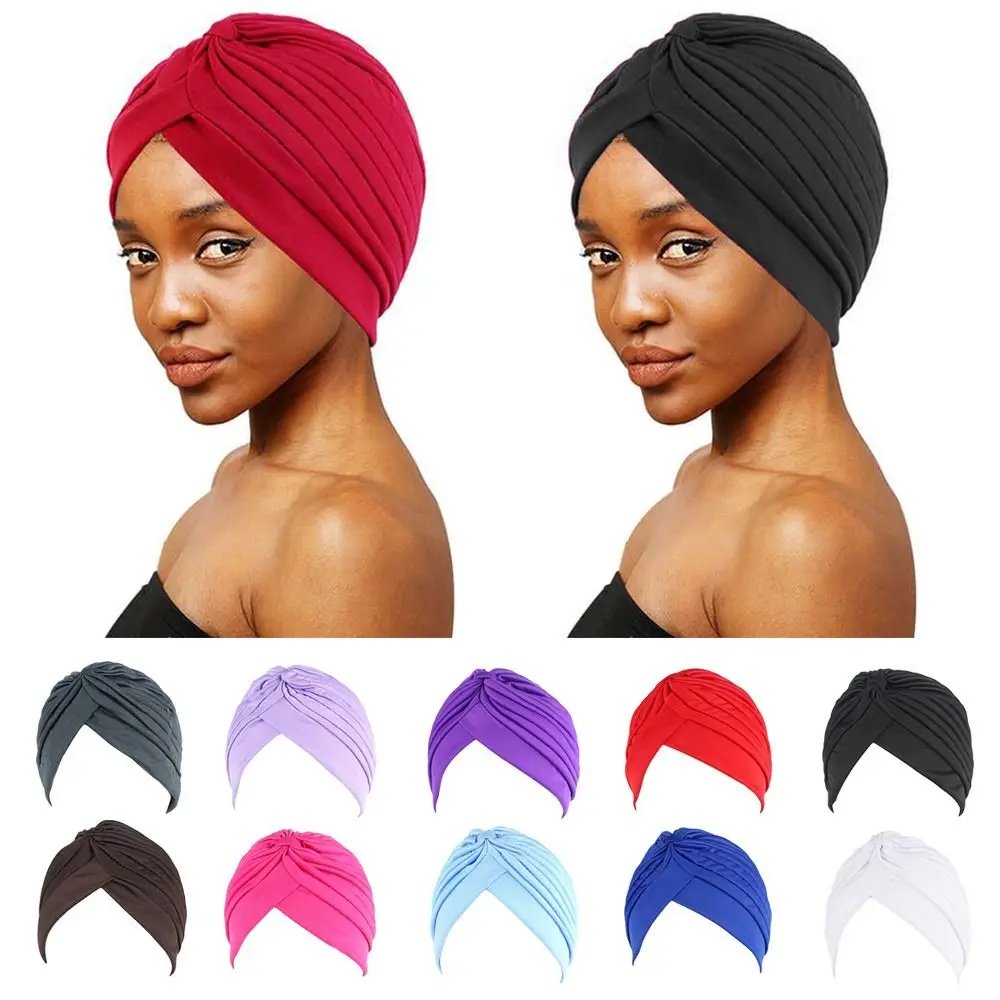 

Tube Beanies Headwrap Baby Fashion Casual Polyester Hat Bandana Chemotherapy Hat Pure Color Turban Kids National Wind