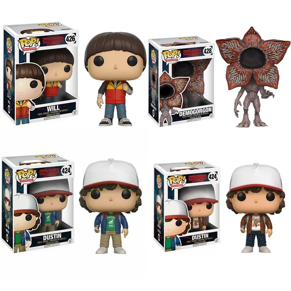 Поп-телевидение Funko Will #426 Demogorgon #428 Dustin #424 виниловые фигурки игрушки куклы подарки