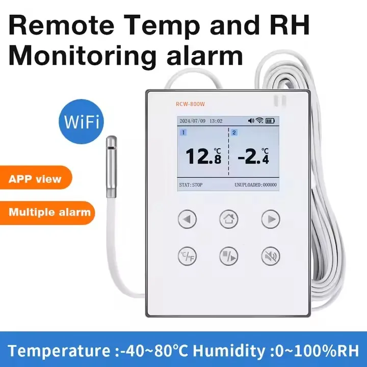 Фото Цифровой регистратор данных HEDAO RCW-800W Мониторинг температуры и влажности Подключение 2g/4g/Wi-Fi №5