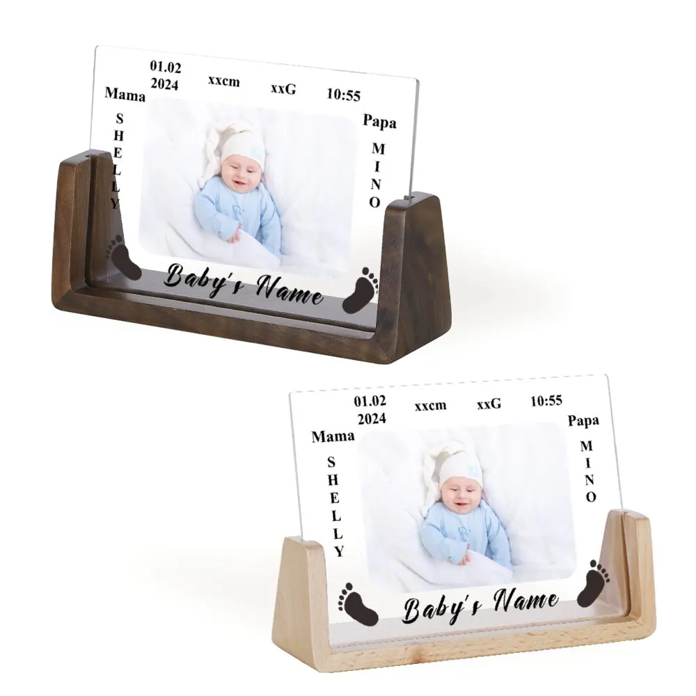 Изготовленная на заказ детская фоторамка для свидания высоты и веса