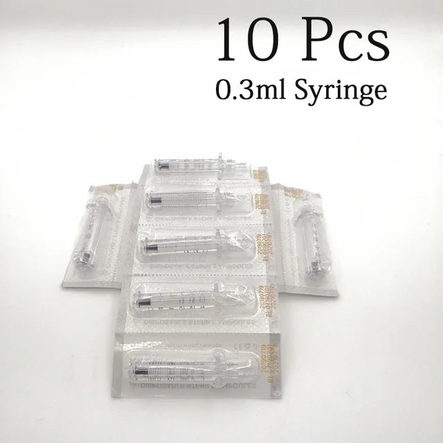 

0.3ML0.5ML Disposable Sterile Syringe Hyaluron Pen Lip Lifting Ampoule Head for Hyaluronic Acid Gun Atomizer Anti-wrinkle