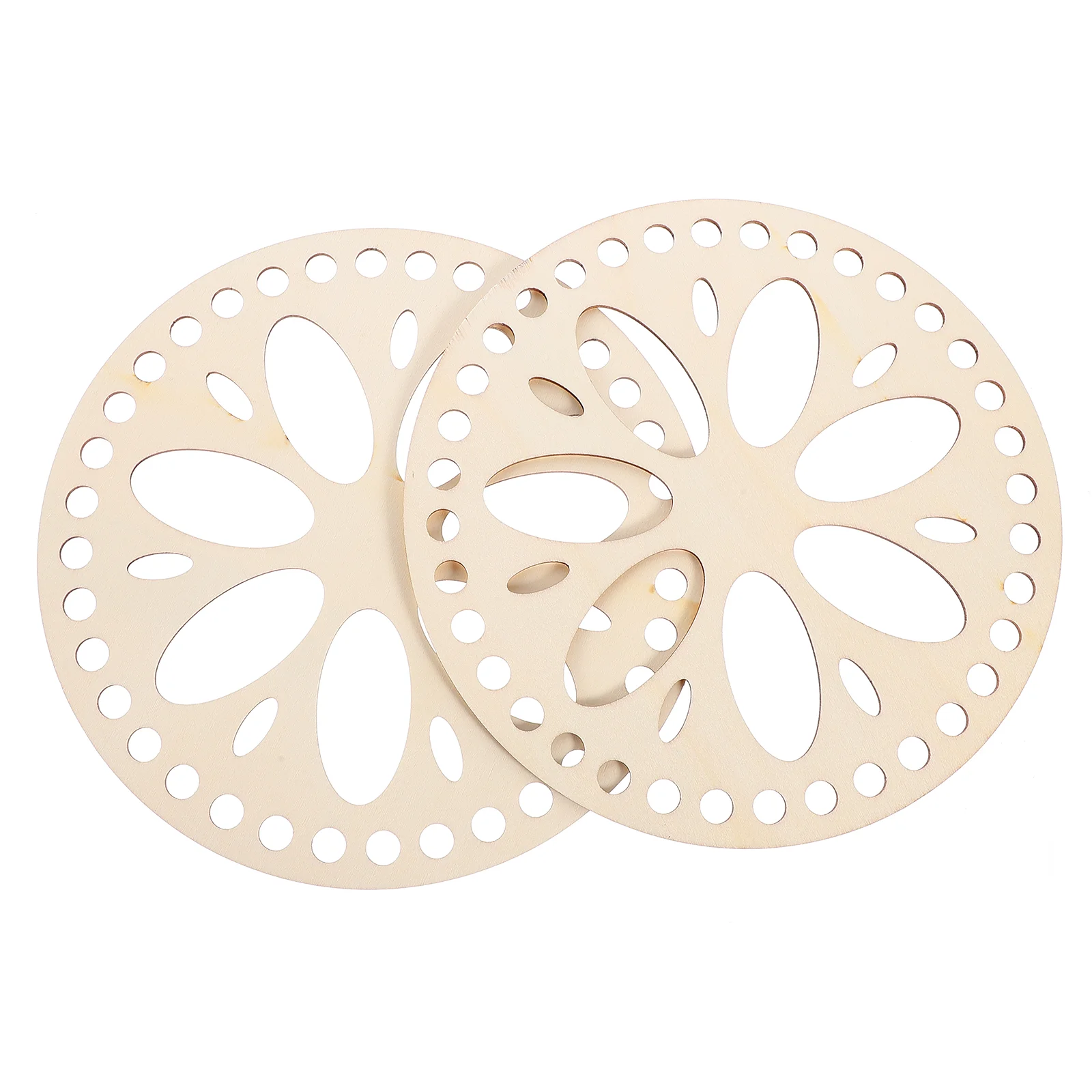 

2pcs Crochet Basket Bottom Front Back Panel Board Shaper DIY Crocheting Wood Base Wooden Crochet Bag Diy Basket Base