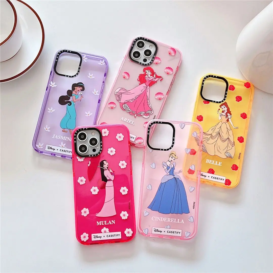 

BANDAI Disney Princess Phone Cases For IPhone 13 12 11 Pro Max XR XS MAX 8 X 7 SE 2020 Back Cover