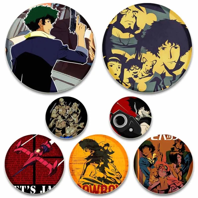 

Space Anime Cowboys Cosplay Badge Cowboy Bebop Enamel Pins Metal Brooch Fashion Jewelry Accessory Clothes Backpack Decor Gifts