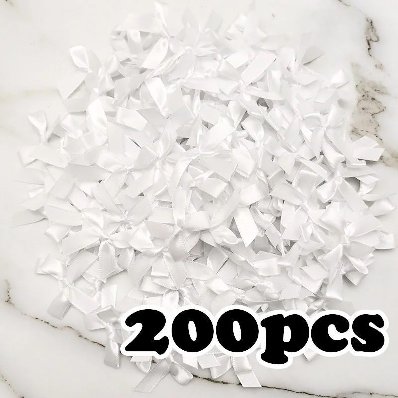 

200 шт. розовых атласных лент-бантиков RIBBON HOUSE