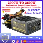 Блок питания ATX для майнинга, 180-264 в, 20002400 Вт, 8 дисплеев