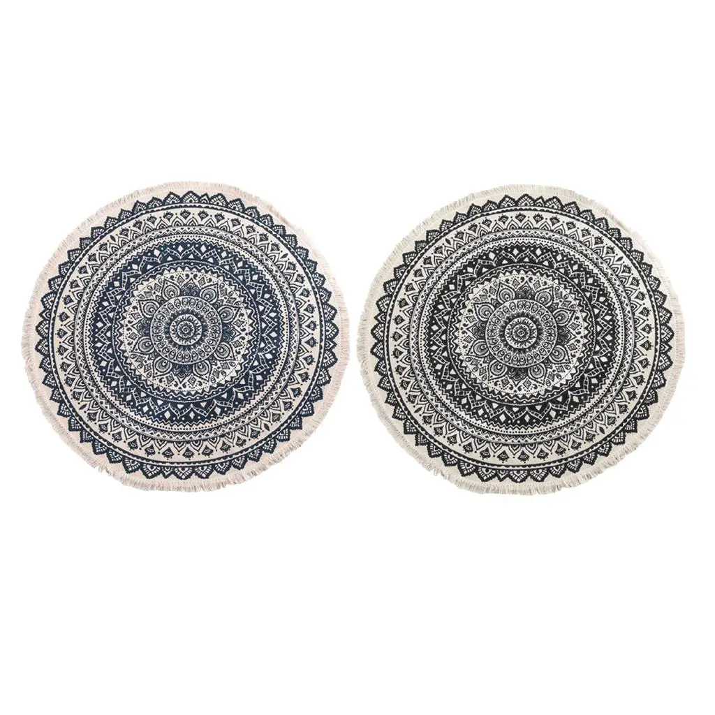 

Round Area Rug Chic Tapestry Boho Style Mandala Print Indoor, Mandala
