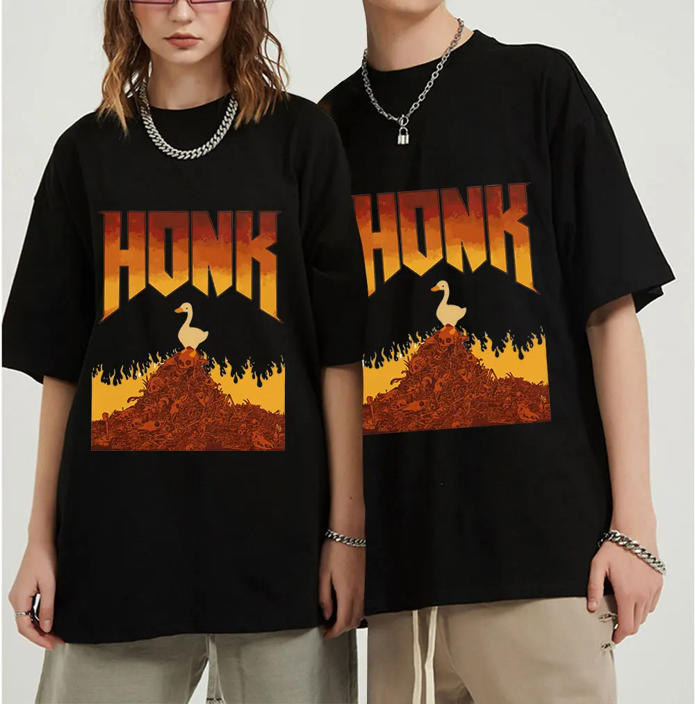 

Untitled Goose Game T Shirt Men Women Short-Sleeve O-neck Cotton Funny T-shirt Video Game Tee Tops Casual Loose Male Clothing