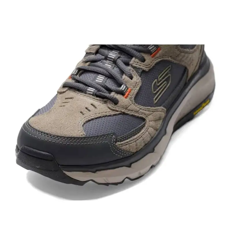 Фото Мужские кроссовки Skechers Taupe для активного отдыха, замшевые, сетчатые, с подошвой Goodyear, нескользящие, прочные, для треккинга и ходьбы, модель 237755-TPMT №5