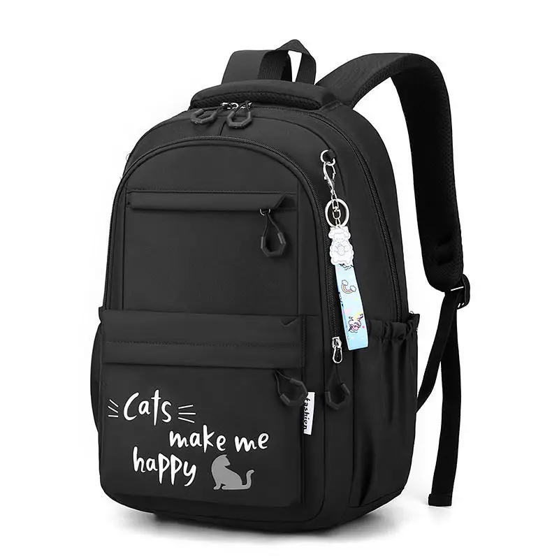 Детские школьные ранцы для девочек-подростков, школьный рюкзак для начальной школы, черный большой повседневный рюкзак для колледжа, 2022