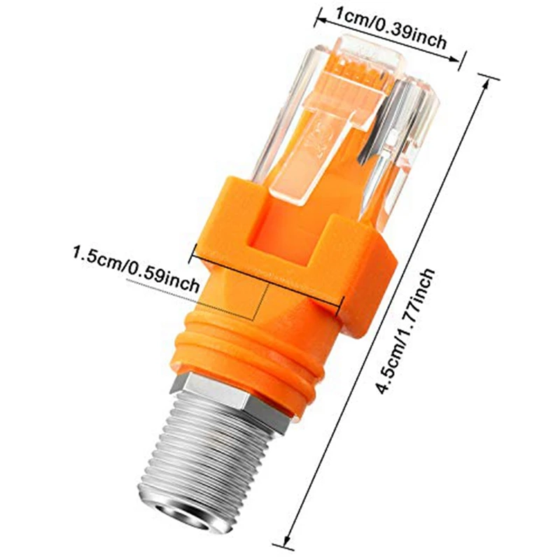 Network Crystal Head RJ45 To F Head RJ45 To F Head BNC Spiral Network Crystal Head images - 6