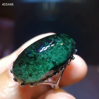 natural green phantom quartz crystal adjustable ring 25 513 5mm oval ring 925 silver phantom women men jewelry aaaaaa