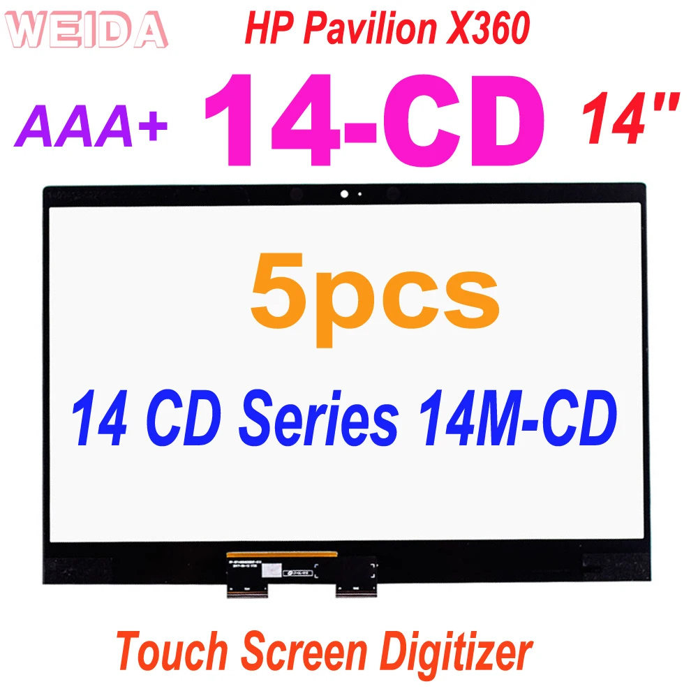 

5 шт. сенсорный дигитайзер для HP Pavilion X360 14-CD 14CD 14 серий CD ноутбуки сенсорный экран дигитайзер 14M-CD сменная панель 14