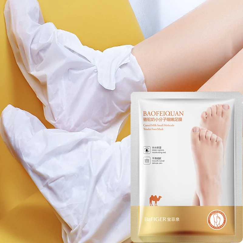 

Moisturizing Foot Mask Socks Goat Milk Aloe Vera Exfoliating Whitening Anti Crack Pedicure Remove Dead Skin Feet Mask Skin Care