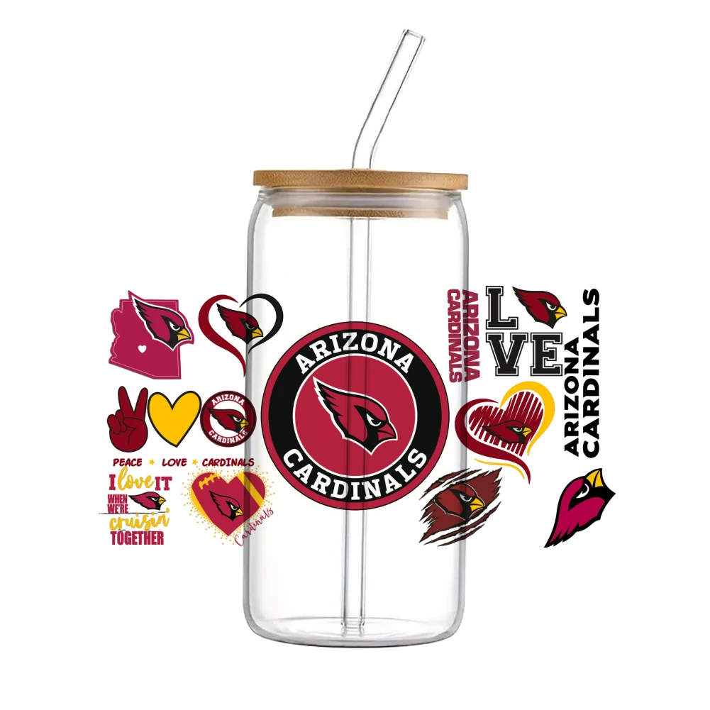 Для регби спортивных футбол Мода l для Libbey 16oz Can Glass 3D водонепроницаемый UV DTF кофе