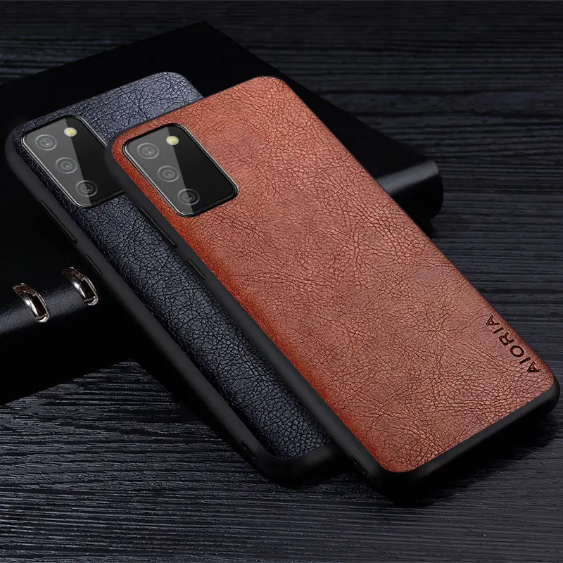 

Leather Case For Samsung Galaxy A02s A03S Luxury Retro Litchi Pattern Back Cover For Samsung A03S A02s SM-A025F 6.5inch Case
