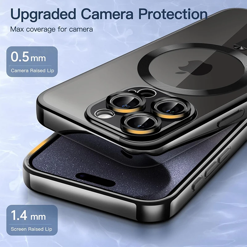 Чехол с магнитным покрытием для iPhone 16 15 14 Plus 13 12 11 Pro Max защитное стекло объектива