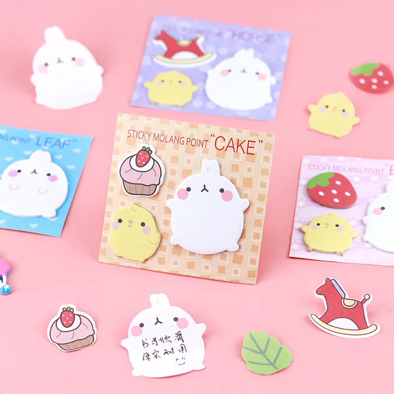 15pcs Cartoon Index Memo Pads Sticky Notes Creative Stationery 60 sheets of 1pcs Portable Sticker Paper Self-Adhesive - купить по