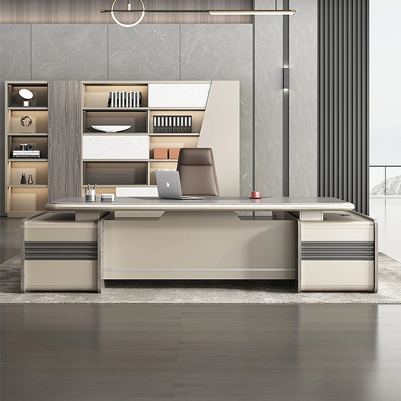 

U Shaped Office Desk Monitor Standing Executive Writing Console Drawers Work Table Desktops Mesas De Escritorio Office Furniture