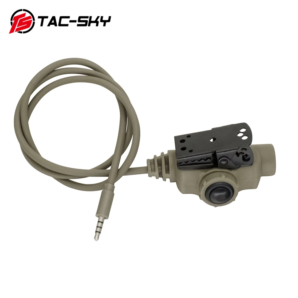 TS TAC-SKY Tactical Headset PTT Plug 3.5mm Adapter Tactical Push to Talk Phone PTT U94 V2 PTT Compatible with PELTOR COMTAC