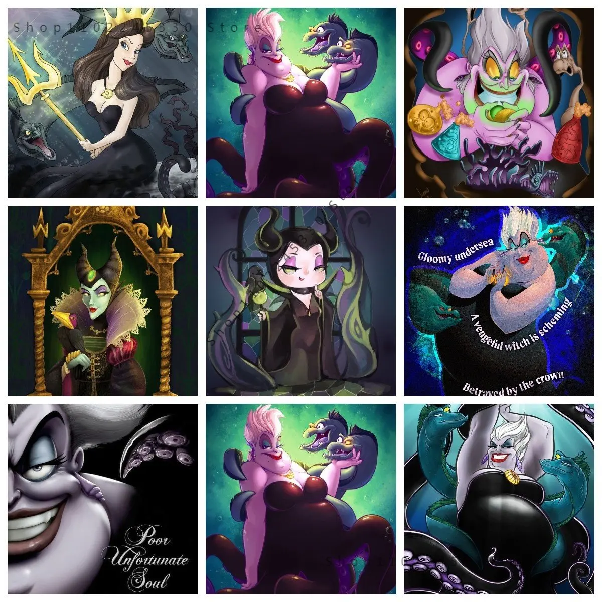 

Canvas Painting Posters And Prints Cartoon Villain Evil Witch Maleficent Disney Anime Wall Art Home Decoration Kids Room Decor