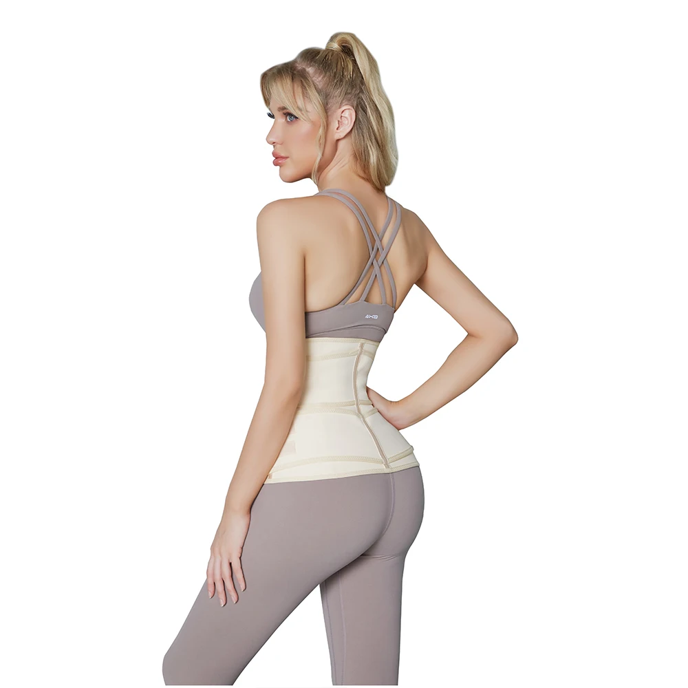 Женский корсет Fajas Girdle 9 стальной крючок и молния двойные ремни латексный