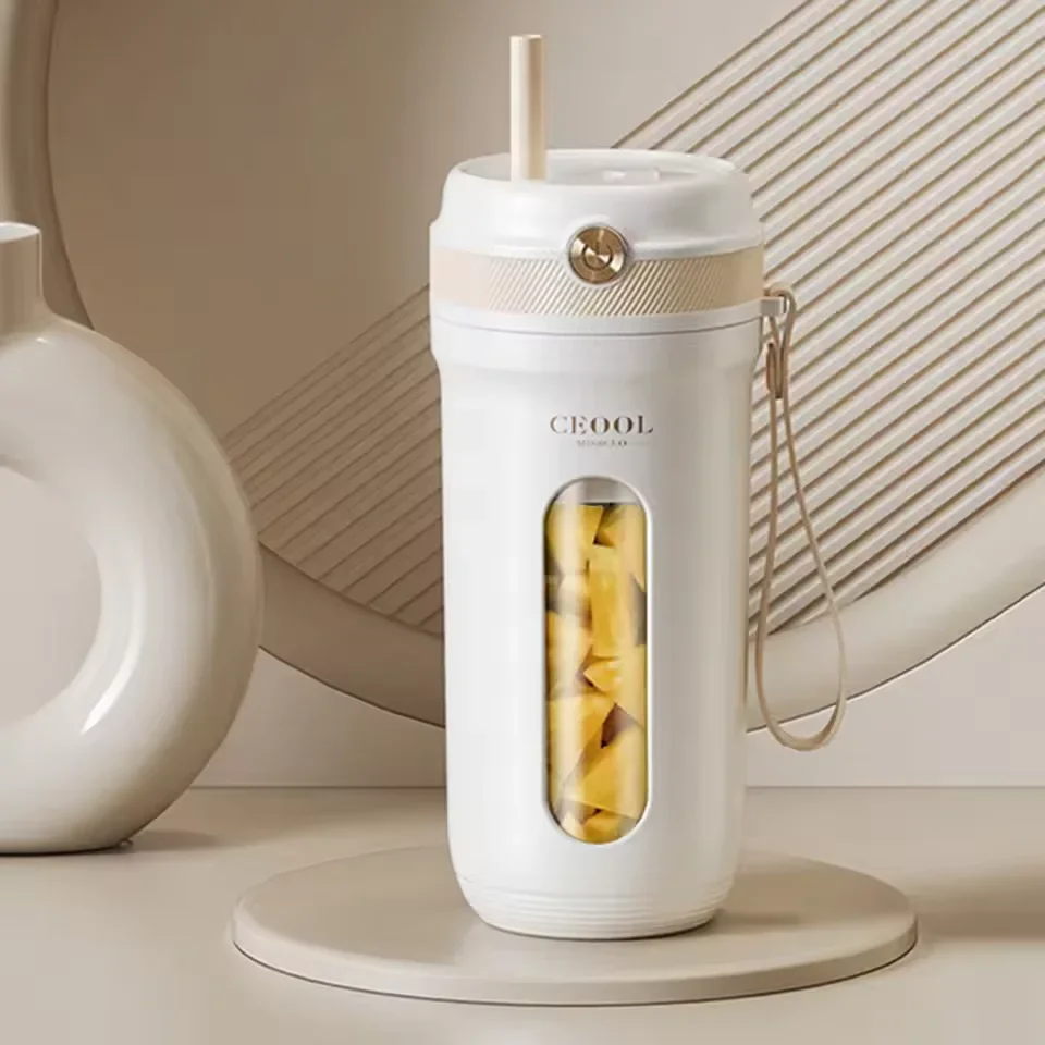 Фото Новый портативный электрический блендер FirmHome Store с 10 лезвиями, 350 мл, USB-зарядка, для смузи и фруктовых соков №3